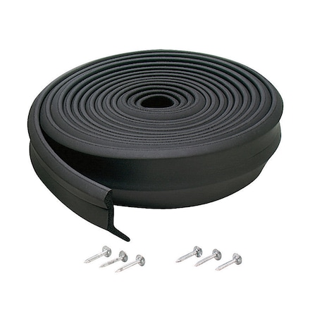 M-D Building Products M-D Building Products Black Rubber Door Set Seal For Garage Doors 108 in. L X 1 in. 03723